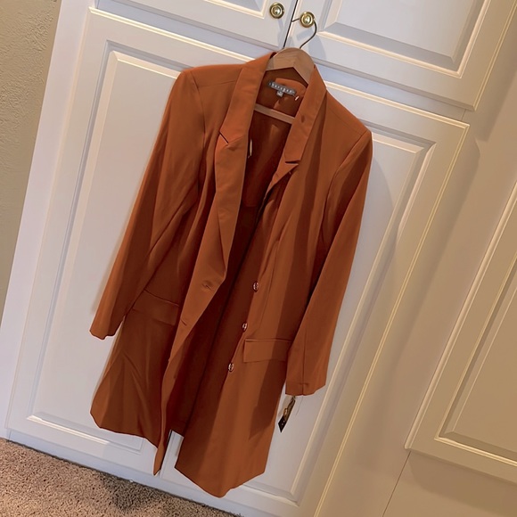 Oversized Terracota Breasted Blazer Dress Brand New with tags XL - Picture 2 of 10
